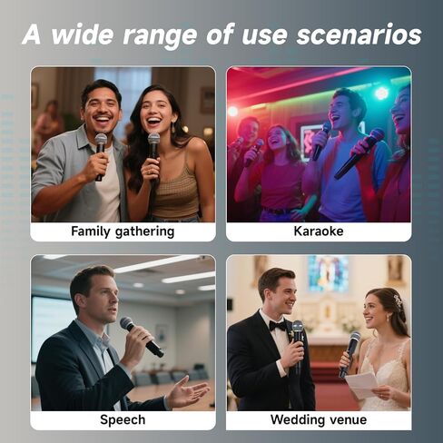 Professional Wireless Microphone for Podcast, Karaoke & Singing – 2.4GHz Portable Dynamic Mic with 150ft Range, 8H Battery,Micrófono Inalámbrico for Streaming & Live Performance in Saudi Arabia