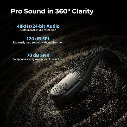 SMALLRIG Wireless Mic S70-C2 (2 TX + 1 RX + Charging Case), USB-C Compact Wireless Microphone for Android Phone/Action Camera, 48h Use, Noise Reduction Record for Vlog (Black) in Kuwait