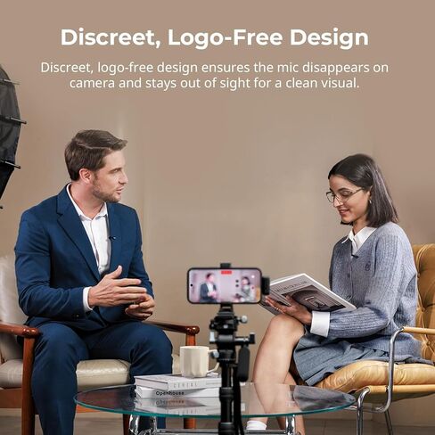 SMALLRIG Wireless Mic S70-C2 (2 TX + 1 RX + Charging Case), USB-C Compact Wireless Microphone for Android Phone/Action Camera, 48h Use, Noise Reduction Record for Vlog (Black) in Kuwait