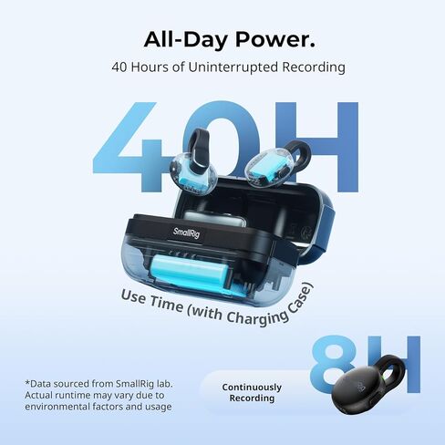 SMALLRIG Wireless Mic S70-C2 (2 TX + 1 RX + Charging Case), USB-C Compact Wireless Microphone for Android Phone/Action Camera, 48h Use, Noise Reduction Record for Vlog (Black) in Kuwait