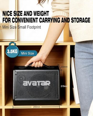 Avatar Electric Drum Amp 20W, Peak Power 50W Ampplifier Monitor Speaker for Electronic Drum Set Home Practice and Lessons, with 3-Band EQ, Bluetooth 5.3 in Kuwait