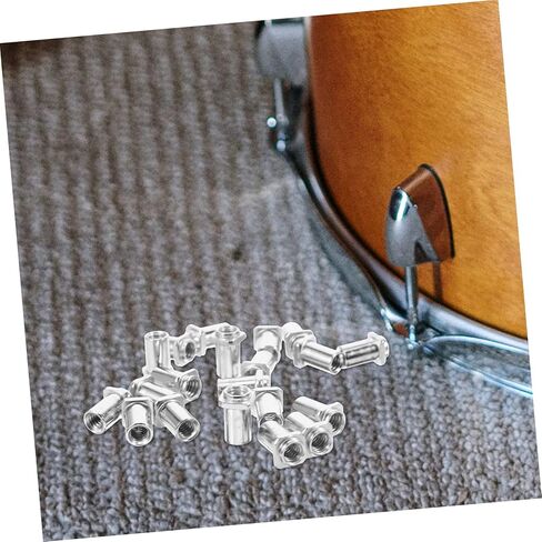 SUPVOX 20Pcs 6Mm Drum Swivel Nut Replacement for Tom Lug Floor Drum Spare Parts Metal Hardware Accessories for Snare and Marching Drums in Saudi Arabia
