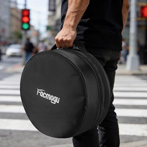 Facmogu 14"x5.5"/14"x6.5" Snare Drum Case, Thick Foam Padded Drums Bag w/Heavy-Duty 610D Oxford, Reinforced Handle, Lightweight Travel Case, Drums Case Drum Head Storage Bag for Snare Cymbal Storage in Saudi Arabia