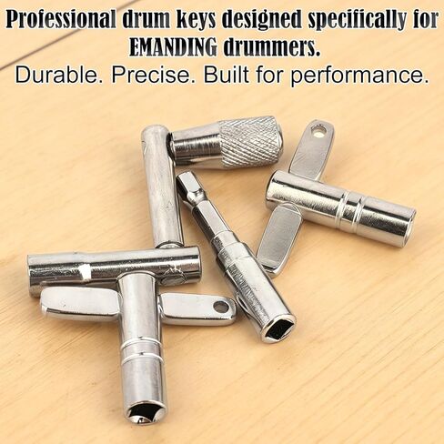 4pcs Drum Keys, Z-Shaped & T-Shaped & Drill Bit Tuning Keys with Storage Box for Acoustic and Electronic Drums Percussion Hardware Tool Essential Accessories and Drummer Gifts in Saudi Arabia