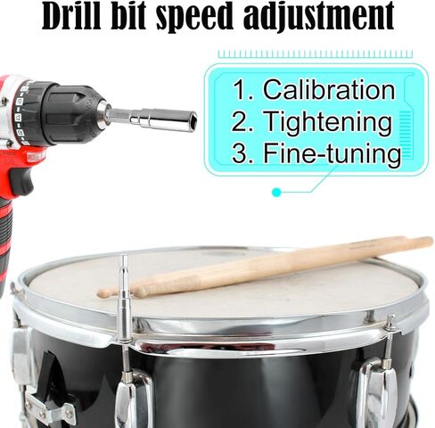 4pcs Drum Keys, Z-Shaped & T-Shaped & Drill Bit Tuning Keys with Storage Box for Acoustic and Electronic Drums Percussion Hardware Tool Essential Accessories and Drummer Gifts in Saudi Arabia