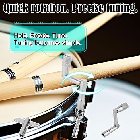 4pcs Drum Keys, Z-Shaped & T-Shaped & Drill Bit Tuning Keys with Storage Box for Acoustic and Electronic Drums Percussion Hardware Tool Essential Accessories and Drummer Gifts in Saudi Arabia
