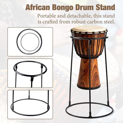 Homar Djembe حامل محمول خفيف الوزن من الفولاذ الكربوني إطار دعم لـ 8.5 "-12" طبل بونغو أفريقي حامل طبل قرع in Kuwait