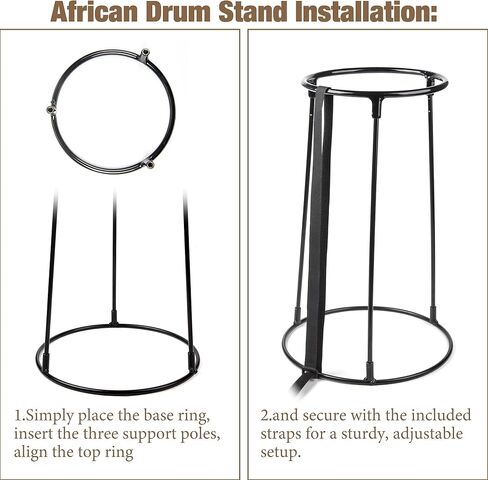 Homar Djembe حامل محمول خفيف الوزن من الفولاذ الكربوني إطار دعم لـ 8.5 "-12" طبل بونغو أفريقي حامل طبل قرع in Kuwait