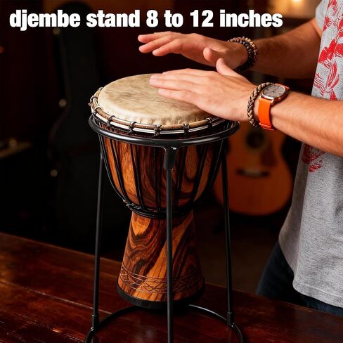 Homar Djembe حامل محمول خفيف الوزن من الفولاذ الكربوني إطار دعم لـ 8.5 "-12" طبل بونغو أفريقي حامل طبل قرع in Kuwait