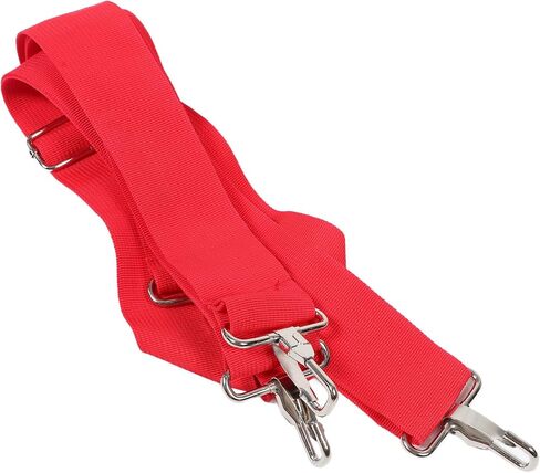 Zerodeko Adjustable Snare Drum Strap Belt with 5cm Wide Red Double Shoulder Straps, Metal Hook Instrument Belt Replacement for Marching Band and Adult Drum Carriers in Saudi Arabia