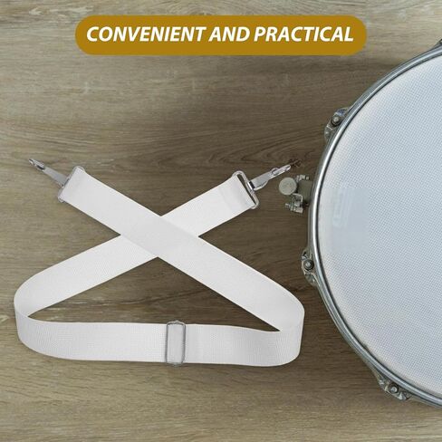 Cabilock 2pcs Adjustable Snare Drum Shoulder Strap Nylon Sling Belt with Metal Clips 145cm for Marching Band and Adult Drum Carriers in Saudi Arabia