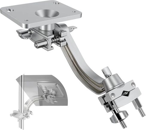 RANMING لوحة تركيب الوحدة الإلكترونية مع مشبك حامل وحدة الطبل الإلكترونية للتحكم الإلكتروني، وسادات الطبل متعددة الوسائد، مجموعة الطبول، حامل الصنج in Kuwait