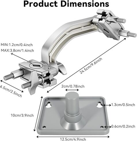 RANMING لوحة تركيب الوحدة الإلكترونية مع مشبك حامل وحدة الطبل الإلكترونية للتحكم الإلكتروني، وسادات الطبل متعددة الوسائد، مجموعة الطبول، حامل الصنج in Kuwait