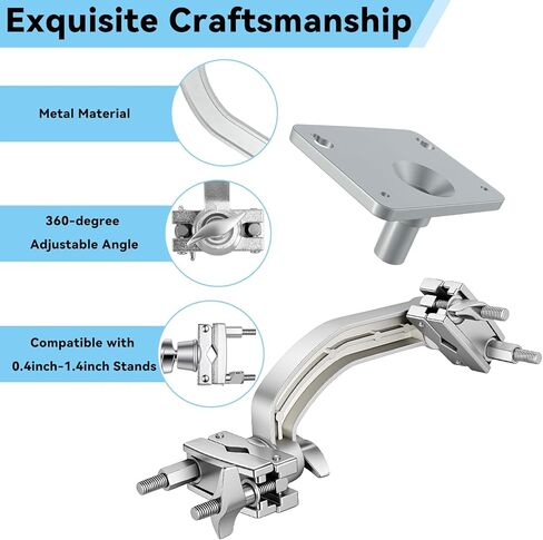 RANMING لوحة تركيب الوحدة الإلكترونية مع مشبك حامل وحدة الطبل الإلكترونية للتحكم الإلكتروني، وسادات الطبل متعددة الوسائد، مجموعة الطبول، حامل الصنج in Kuwait