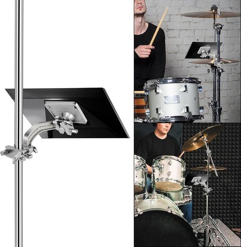 RANMING لوحة تركيب الوحدة الإلكترونية مع مشبك حامل وحدة الطبل الإلكترونية للتحكم الإلكتروني، وسادات الطبل متعددة الوسائد، مجموعة الطبول، حامل الصنج in Kuwait