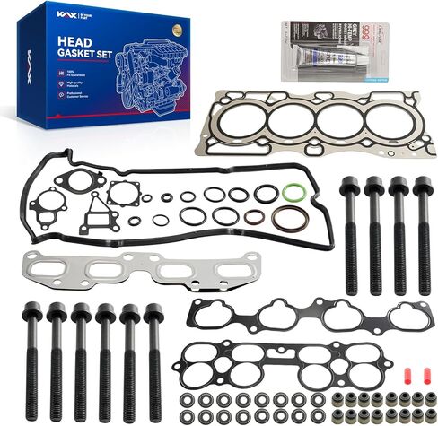 KAX Head Gasket Set w/Head Bolts HS26261PT Compatible with Altima Sentra 2002-2006 2.5L, Sentra 2002-2006 2.5L 2500CC L4 DOHC Head Gasket Kits in Kuwait