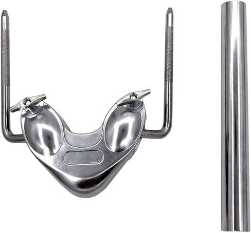 Jiayouy Double Tom Holder with Adjustable L Rod Ball, Metal Double Tom Arm Clamp Mount Bracket for Drum Set Hardware Parts in Saudi Arabia