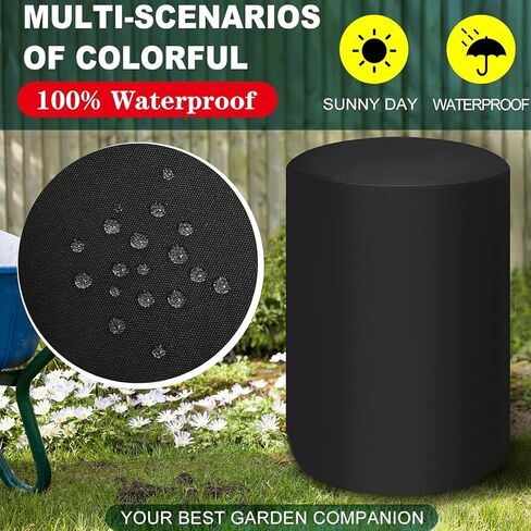 Weatherproof 1000l Water Storage Bag Cover, Adjustable Drawcord & Uv-Resistant Fabric for Garden Tanks Modifiable Cord Rain Drum Protect in Saudi Arabia