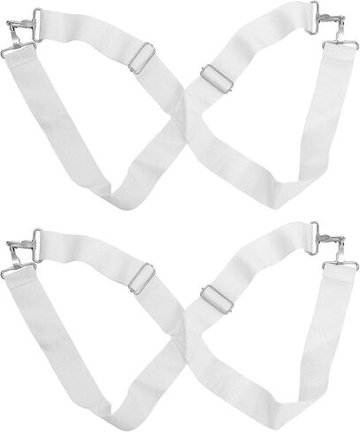ARTIBETTER 2pcs Adjustable White Nylon Snare Drum Shoulder Straps Cross Back Percussion Instrument Belts for Marching Drum Accessories in Saudi Arabia