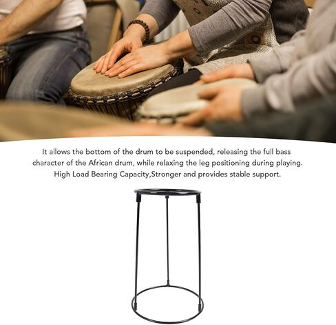 حامل Djembe للسفر، حامل طبل أفريقي من الفولاذ الكربوني، حامل أرضي Djembe محمول خفيف الوزن مع قدرة تحمل عالية، حامل عالمي لطبول Djembe مقاس 8.5 - 12 بوصة، مثالي in Kuwait