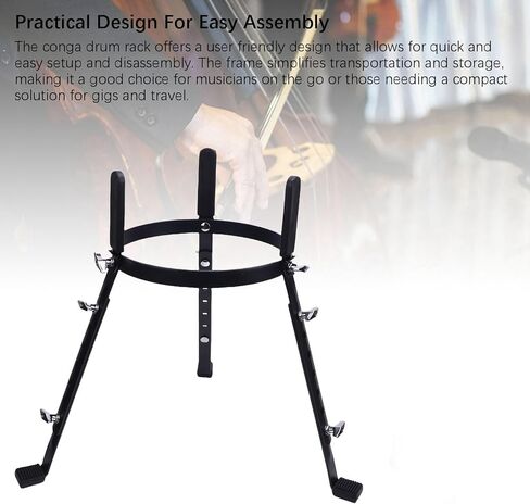 aqxreight Conga Stand Color Iron Height Non Slip Conga Basket Stand for Performance Longevity and Robust StandAdjustable StandConga HolderConga RackConga Percussion BasketConga in Saudi Arabia