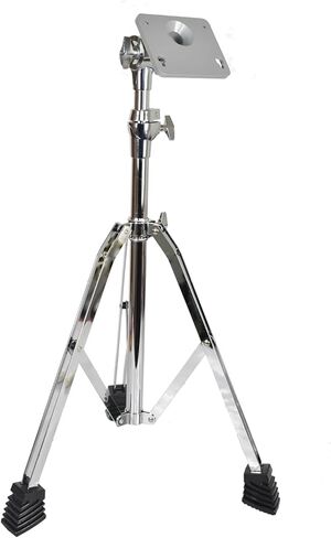 حامل وسادة الطبل عالي التحمل مزدوج الدعامة من الفولاذ، حامل قابل للتعديل الارتفاع والزاوية مع أقدام مطاطية غير قابلة للانزلاق وصينية للوحة ممارسة الطبل وطبل الفخ in Kuwait