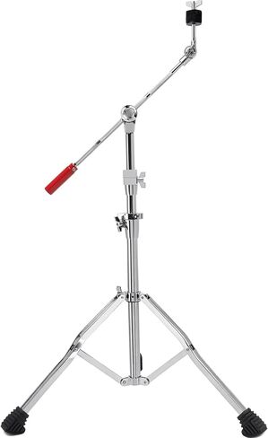 حامل صنج عالي التحمل، 2 في 1 ذراع قابل للتحويل/حامل مستقيم، أجهزة طبلة قابلة للتعديل بارتفاع مطور مع أرجل مزدوجة مثبتة لركوب ثقيل، صنج التصادم والرذاذ in Kuwait