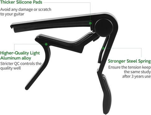 Guitar Capo for Acoustic 6 String, Premium Capo for Electric Guitar, Ukulele Capos, Classical Clip Kapo Clamp in Saudi Arabia