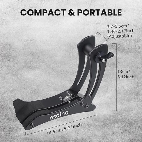 Esdina Electric Guitar Leg Rest, Ergonomic Thigh Support, Adjustable Foot Rest Stand, Soft Silicone Protection, Aluminum Alloy, Fits 1.46“ - 2.17“ in Guitar Body Thickness in Kuwait