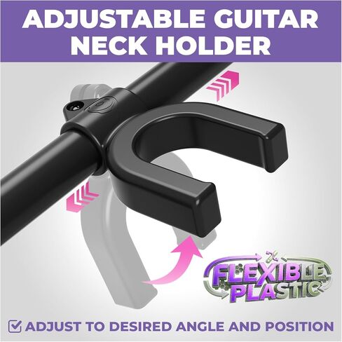 Liquid Stands Premium Multi Guitar Stand Rack for 3&5 Guitars, Foldable Height Adjustable Design with 5 Neck Holders, 12 Foam Pad Separators, Floor Storage Folding Guitar Rack for Multiple Instruments in Saudi Arabia