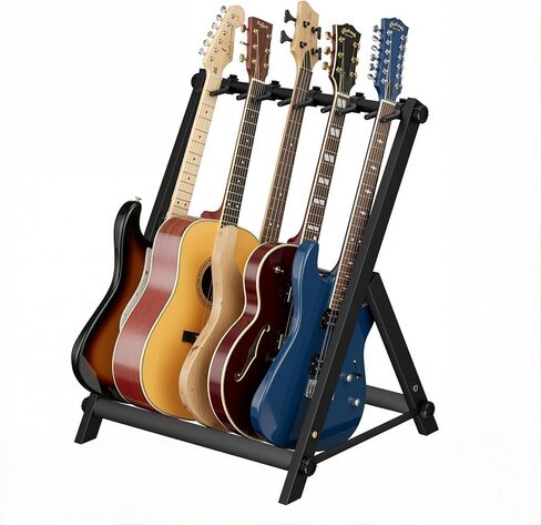 3 Multi Guitar Stand Rack With Thick Rubber Padding,Guitar Rack for Acoustic,Classical,Electric,Bass,Studio & Home,Durable,black(3 Holder) in Kuwait