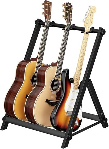 3 Multi Guitar Stand Rack With Thick Rubber Padding,Guitar Rack for Acoustic,Classical,Electric,Bass,Studio & Home,Durable,black(3 Holder) in Saudi Arabia