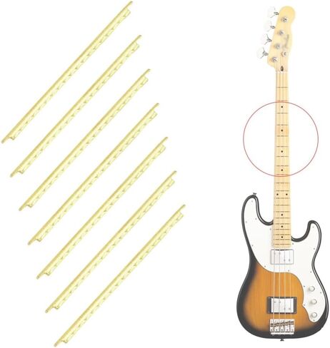 19 قطعة من سلك الجيتار النحاسي - 2.2 ملم ذهبي للجيتار الصوتي والباس، قطع غيار لوحة الفريتس الكلاسيكية in Kuwait