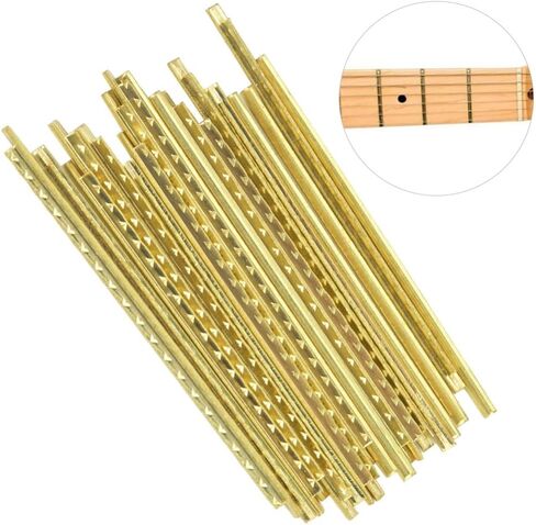 19 قطعة من سلك الجيتار النحاسي - 2.2 ملم ذهبي للجيتار الصوتي والباس، قطع غيار لوحة الفريتس الكلاسيكية in Kuwait