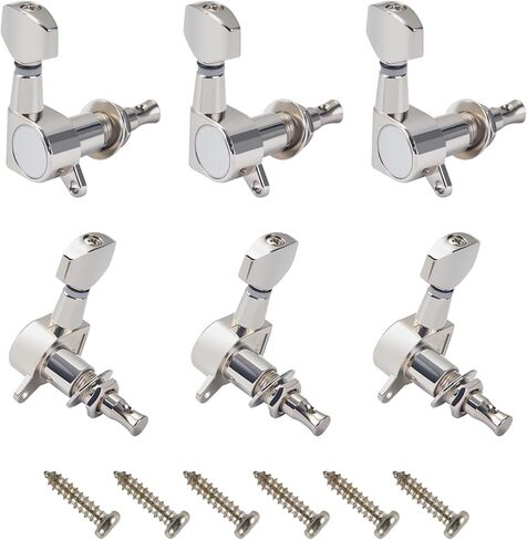 6 Pieces 3L3R Guitar Tuning Pegs, Machine Heads for Electric and Acoustic Guitars, Single Screw Mount, Modern Universal Fit for Electric & Acoustic Guitars (Gold) in Saudi Arabia