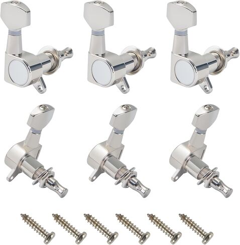 6 Pieces 3L3R Guitar Tuning Pegs, Machine Heads for Electric and Acoustic Guitars, Single Screw Mount, Modern Universal Fit for Electric & Acoustic Guitars (Gold) in Saudi Arabia