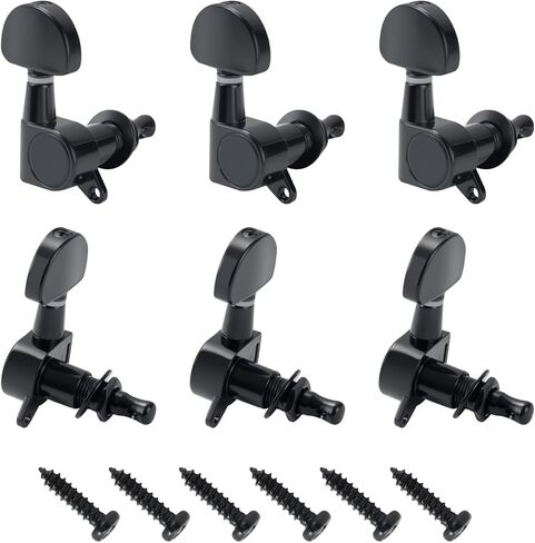 6 Pieces 3L3R Guitar Tuning Pegs, Machine Heads for Electric and Acoustic Guitars, Single Screw Mount, Modern Universal Fit for Electric & Acoustic Guitars (Gold) in Saudi Arabia