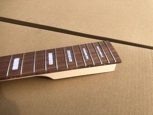 Unfinished Paddle head Maple Bass guitar neck 22 Fret Rosewood fingerboard for replacement DIY (22 Fret) in Saudi Arabia