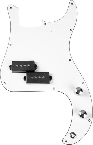 Pre-Wired Loaded P Bass Pickguard for Precision P Bass, White – Complete Control Assembly, Solderless Upgrade Replacement, Classic P-Bass Pick Guard in Kuwait