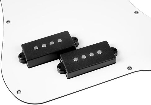 Pre-Wired Loaded P Bass Pickguard for Precision P Bass, White – Complete Control Assembly, Solderless Upgrade Replacement, Classic P-Bass Pick Guard in Kuwait