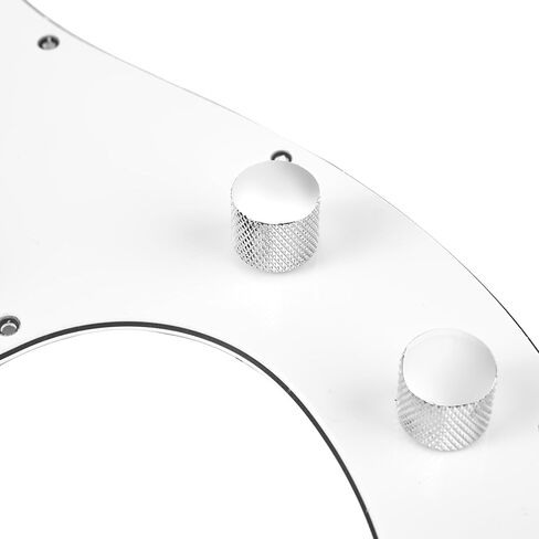 Pre-Wired Loaded P Bass Pickguard for Precision P Bass, White – Complete Control Assembly, Solderless Upgrade Replacement, Classic P-Bass Pick Guard in Kuwait