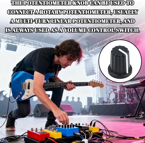 12 Pcs 6mm D Type Potentiometer Control Knobs - Black Plastic Rotary Knobs for Potentiometers & Encoders, Plastic Volume Audio Mixer Bass Tone Rotary Knob, DJ Controller Console Control Knob in Saudi Arabia