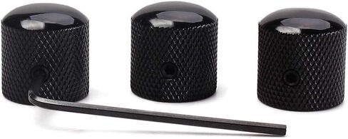 KAIY Set of 3 Black Metal Guitar Control Knob, Guitar Volume Tone Control Dome Knobs, Tele Telecaster or Guitar Bass Replacement Parts in Kuwait