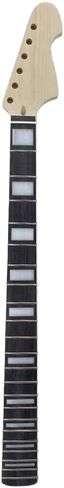 Baritone Electric Guitar Neck, 22 Frets 30 Inch Scale, Maple Wood with Rosewood Fretboard, White Block Inlay & Black Back Line, Unfinished, 42mm Nut in Kuwait