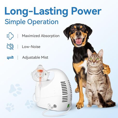 جهاز استنشاق الحيوانات الأليفة المحمول، جهاز استنشاق ضاغط مع قناع للقطط والكلاب، وضعان مناسبان لمشاكل التنفس لدى الحيوانات الأليفة in Kuwait