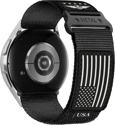 20mm Quick Release Watch Band for Samsung Galaxy Watch 7 6 5 4 FE Band 44mm 40mm/Watch 6 4 Classic 47mm 43mm 42mm 46mm/5 Pro 45mm/3 41mm/Active 2 Men,Fabric Nylon Strap for Garmin Vivoactive 5 3/Venu in Kuwait