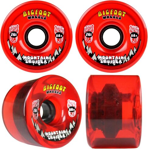 Longboard Skateboard Trucks Combo Set 76mm Bigfoot Cruisers Wheels with Silver Trucks, Bearings, and Hardware Package in Saudi Arabia