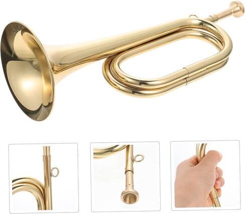 Bugle Trumpet Electronic Taps Wind Instrument for School Band Copper Golden Trumpet Bugle in Saudi Arabia