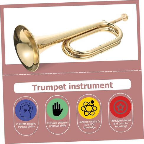 Bugle Trumpet Electronic Taps Wind Instrument for School Band Copper Golden Trumpet Bugle in Saudi Arabia
