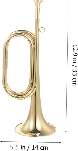 Bugle Trumpet Electronic Taps Wind Instrument for School Band Copper Golden Trumpet Bugle in Saudi Arabia
